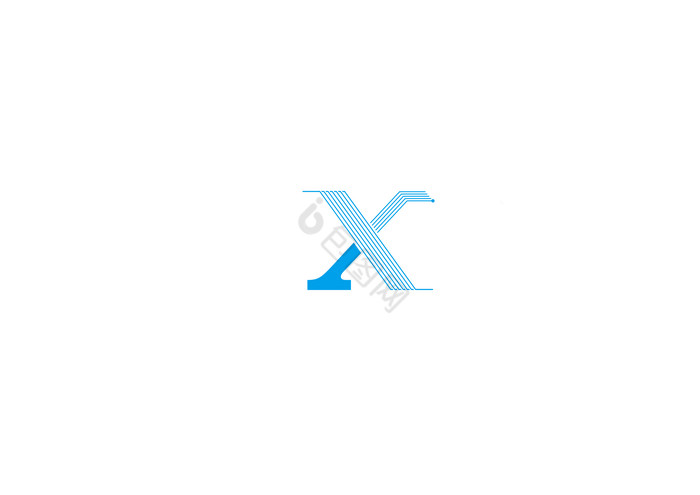 字母X企业LOGO标志图片