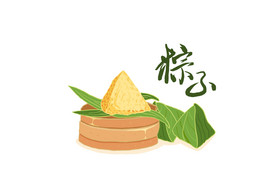 黄端午节甜粽子图片