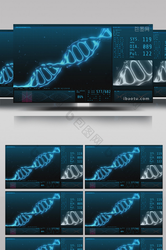 4K科技医学DNA高清背景视频