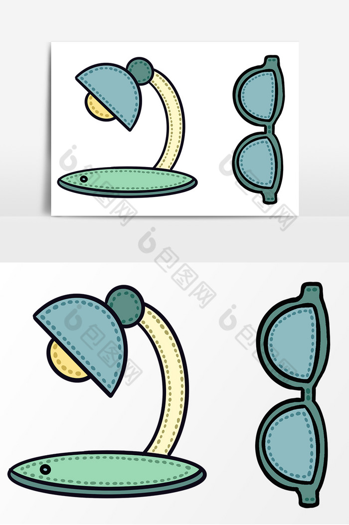 爱眼日台灯眼镜装饰图片图片