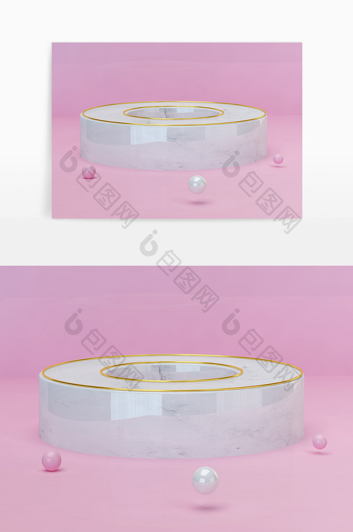产品立体展台  520情人节装饰元素粉色