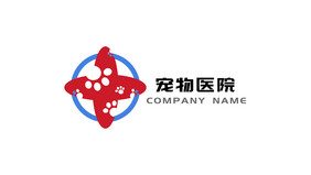 简约大气宠物医院logo设计