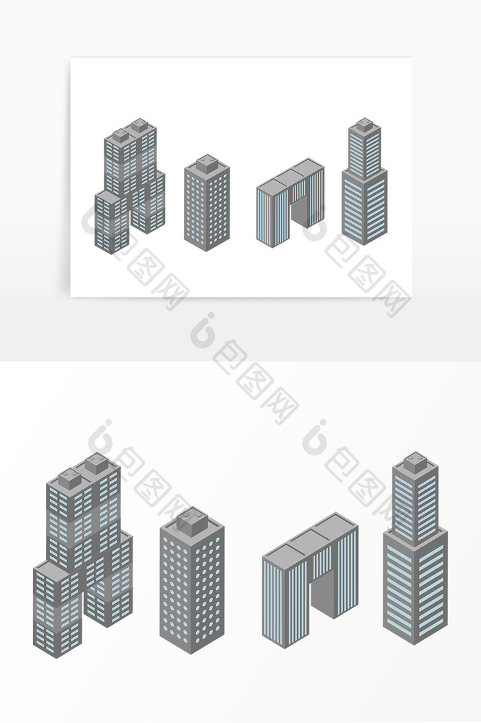 2.5D建筑高楼大厦