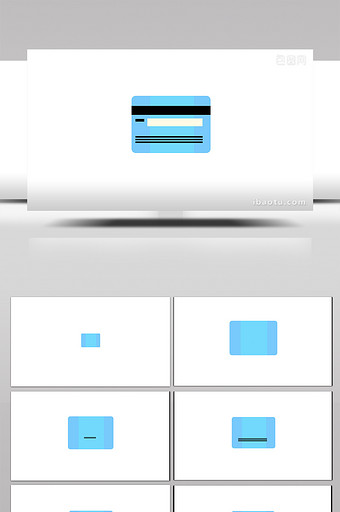 平面风格扁平化生活日用品类银行卡mg动画图片