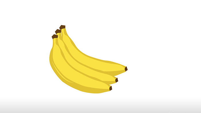 简单扁平画风食品类水果香蕉mg动画