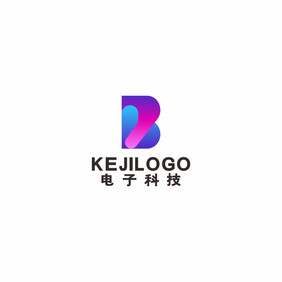 电子科技大气字母B通讯LOGO标志VI