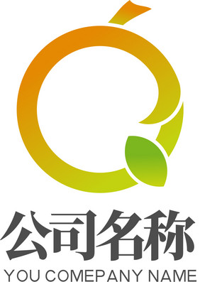 时尚大气清新水果Q字母logo商务通用