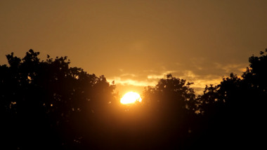 延迟拍摄日落黄昏夜晚夕阳自然风光