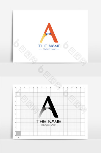 橙色大气A字母logo图标公司标志图片