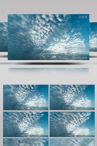 4k夏季唯美清新蓝天白云云层流动自然延时图片