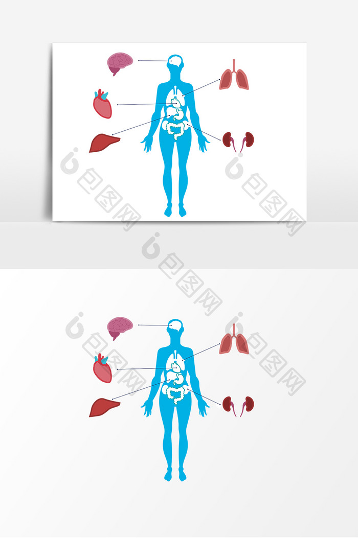 医疗科技人体器官骨骼医疗科技元素