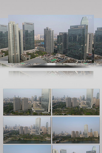 航拍广东惠州城市CBD建筑图片