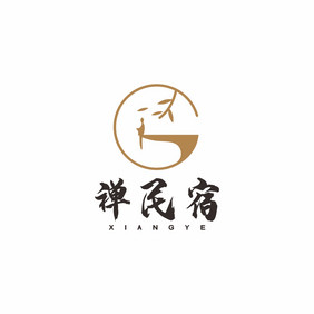 禅意境民宿寺院佛缘LOGO标志VI