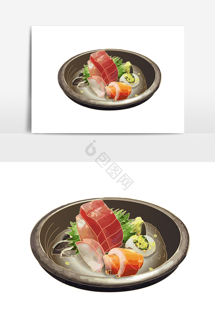 鱼生料理png下载-包图网