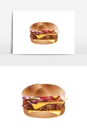 芝士牛肉汉堡图片