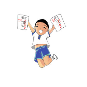 女孩考试好成绩图片