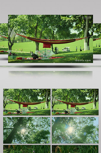 4k夏季晴天公园唯美清新空镜风景写意素材图片