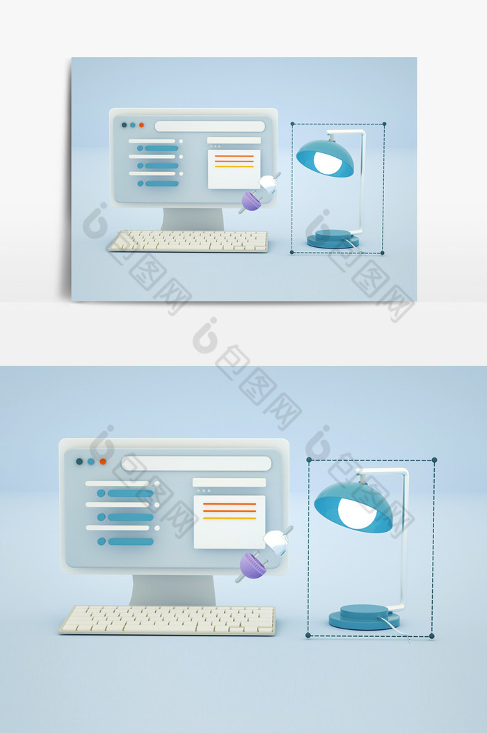 浅色清新UI图标装饰元素图片图片