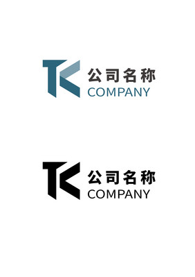 折纸火炬字母K字母logo