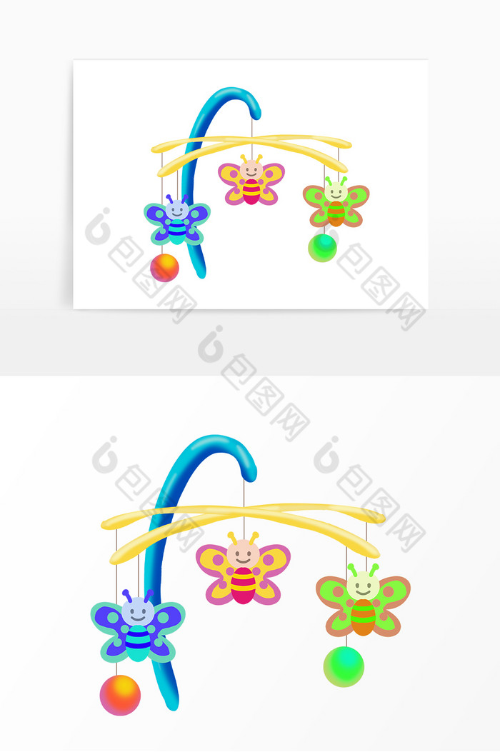 婴儿玩具蝴蝶吊饰图片图片