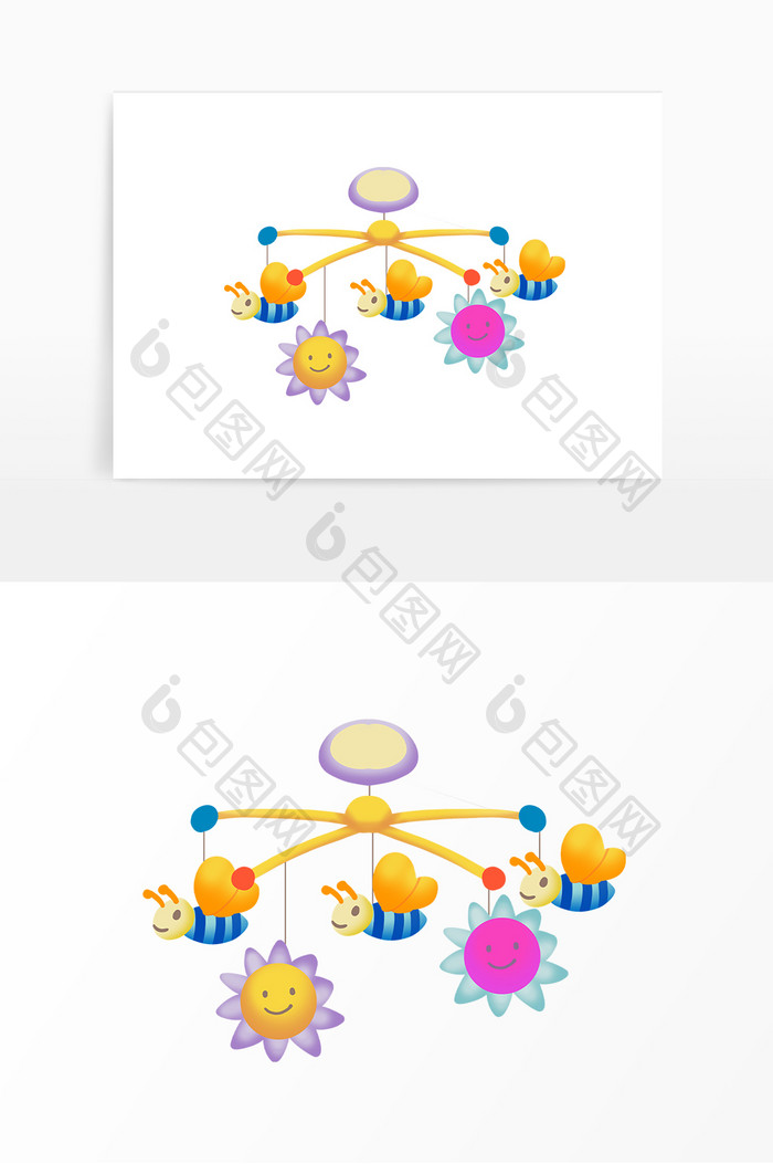 婴儿玩具吊饰卡通手绘