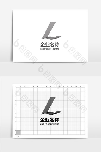 字母L形状纯字母单字母logo图片