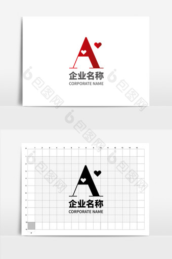 字母A形状纯字母a单字母logo图片