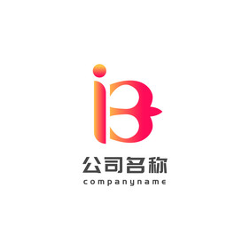 B字母红色简约大气教育培训机构logo