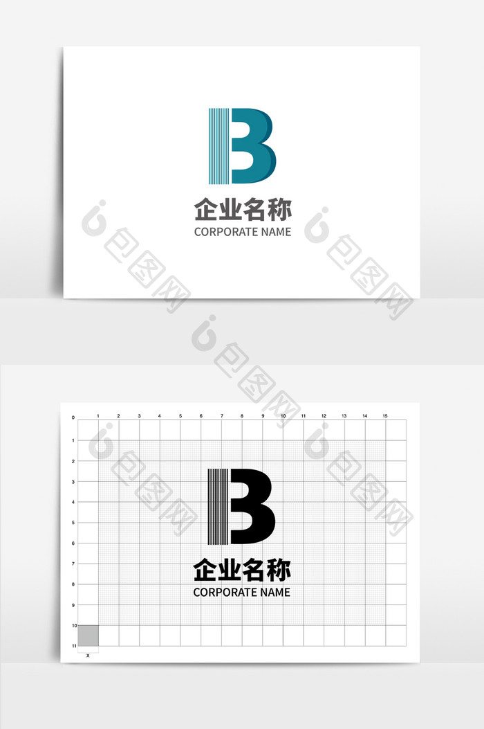 字母b形状纯字母单字母logo