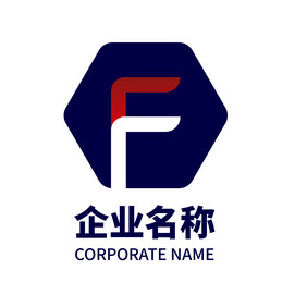 字母F形状纯字母f单字母logo