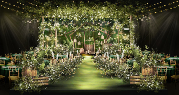 绿野仙踪花团锦簇厚重高级感婚礼效果图图片