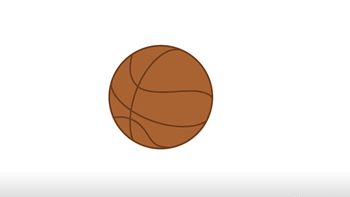 简约扁平画风运动用品类体育篮球mg动画