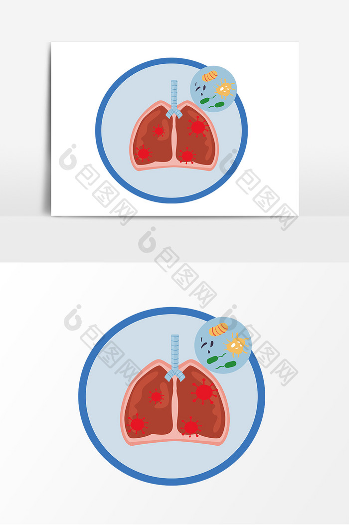 扁平化肺部疾病元素