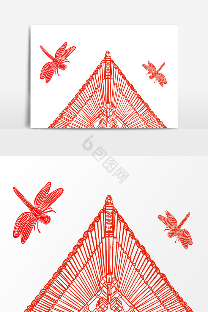 非物质文化房檐蜻蜓装饰图片
