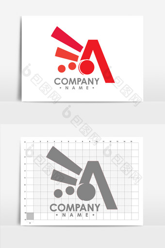 A红色logo标志图片