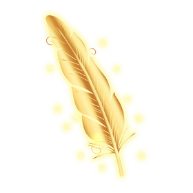 发光金色羽毛图图片