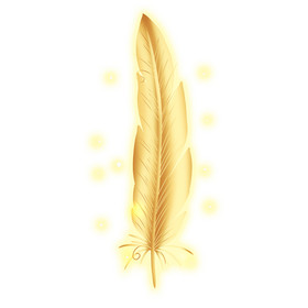 金色羽毛装饰图图片