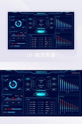 科技可视化大数据操控中心后台客服中心