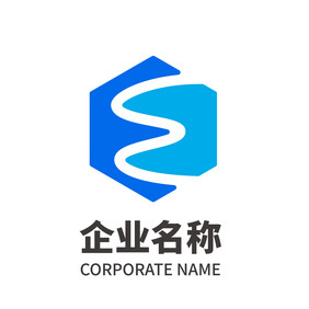 字母E形状纯字母e单字母logo