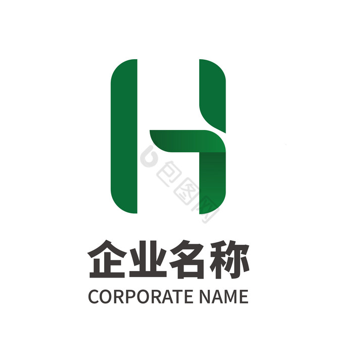 字母H形状纯字母单字母logo图片