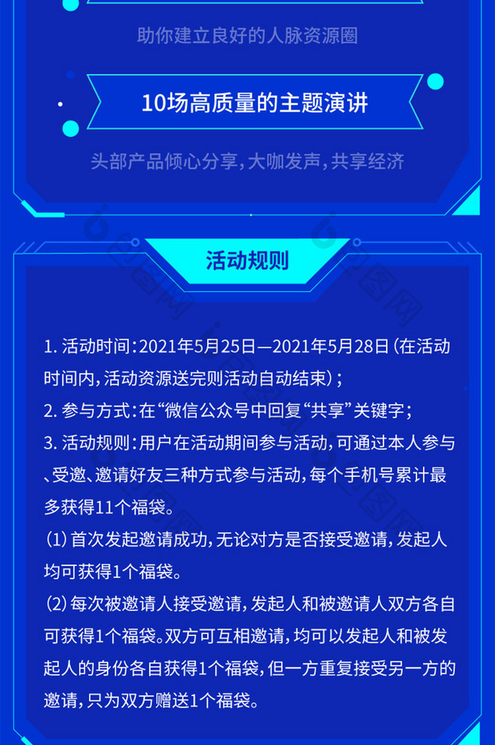 科技智能共享创新科技智慧h5信息长图