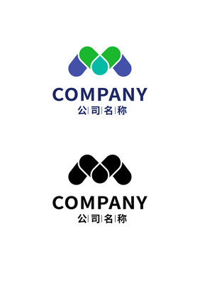 医药药品LOGO字母W字母logo