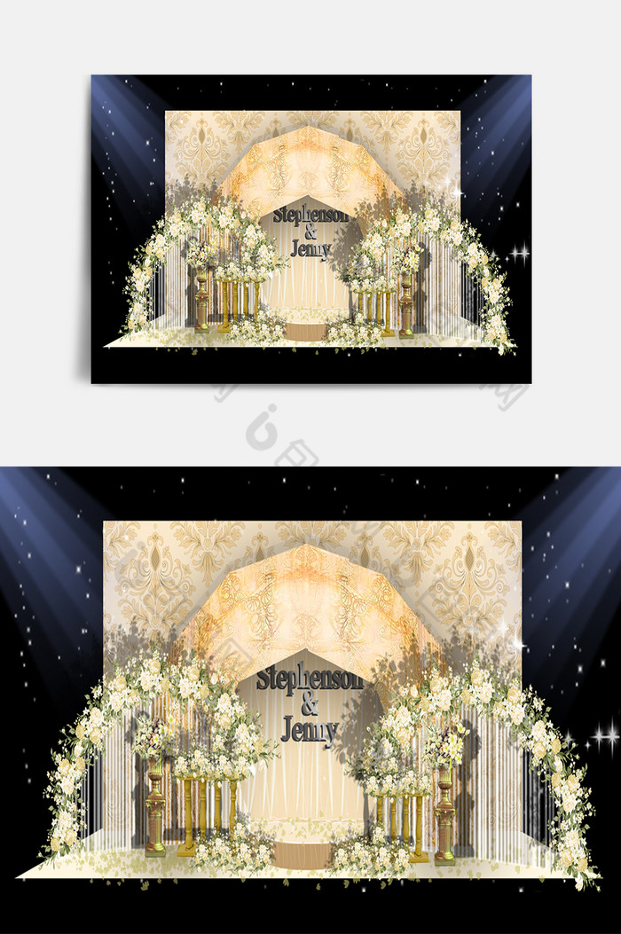 欧式婚礼留影区效果图图片图片