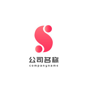 红色趣味S字母娱乐传媒互联网行业logo