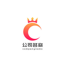 红色简约C字母婚庆行业logo