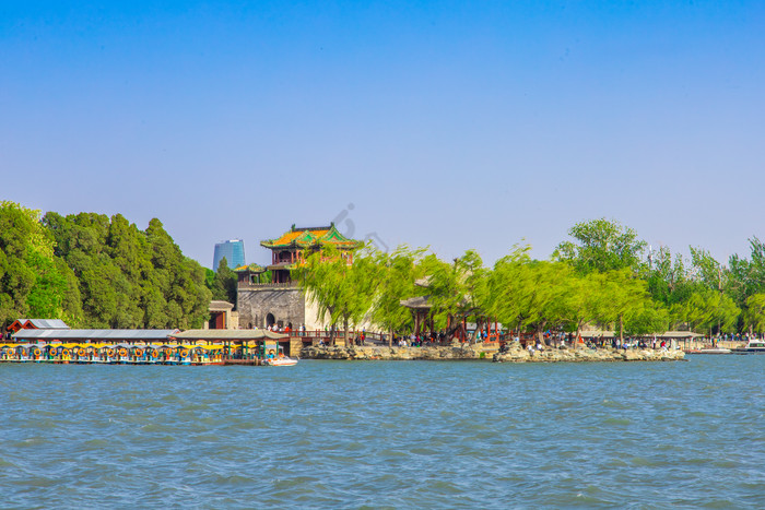 北京地标颐和园皇家园林建筑摄影图片