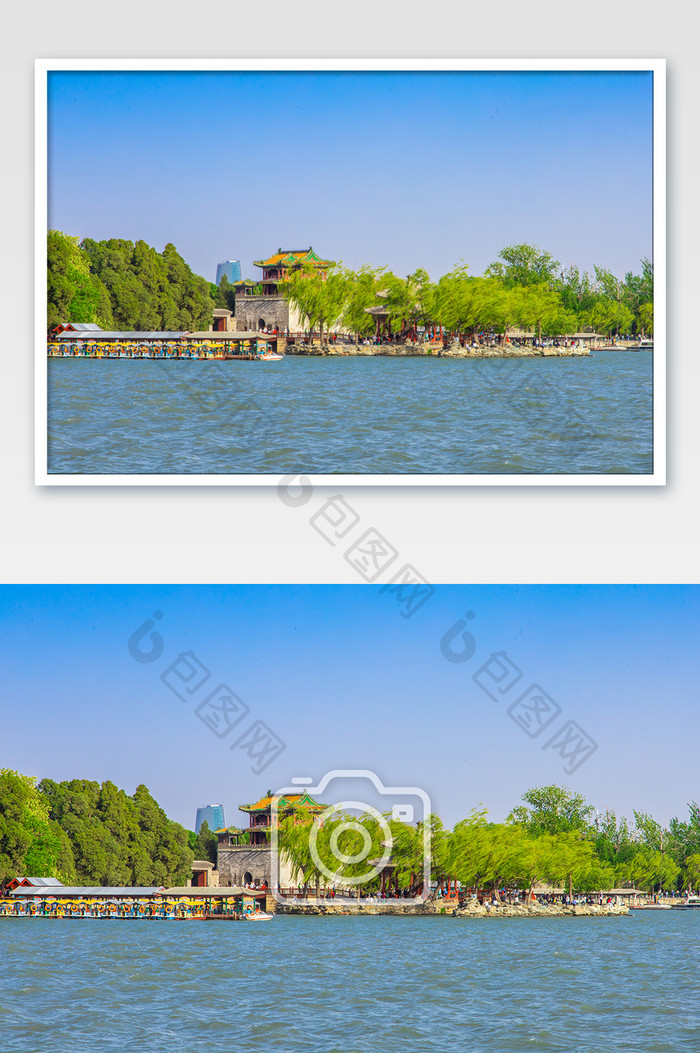 北京地标颐和园皇家园林建筑摄影图片