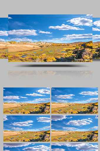 自然风景延迟拍摄白云蓝天大地环境图片