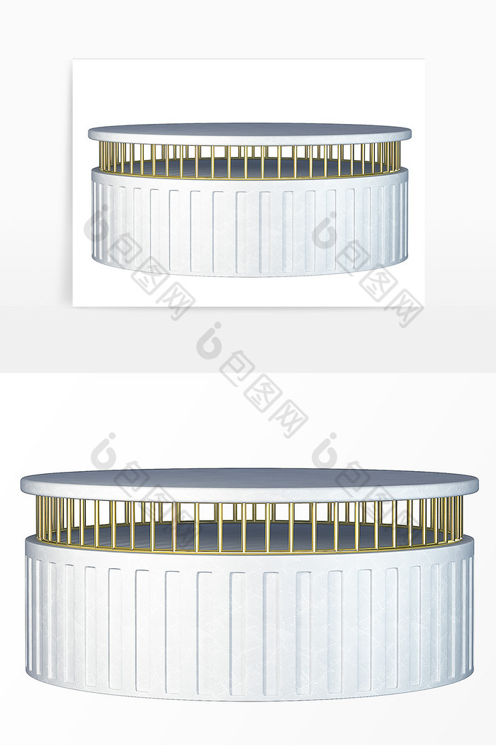 活动促销产品展示海报C4D大理石立体台