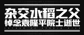 悼念袁隆平院士逝世相关手机海报公众号首图